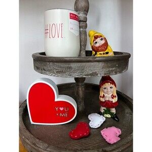 NEW Rae Dunn #LOVE Coffee/Tea Cup and Sign, Giftset